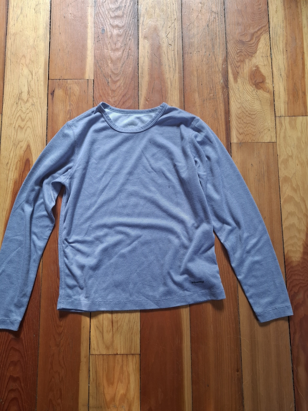 Patagonia Light Blue Crewneck Long-Sleeve Sweater